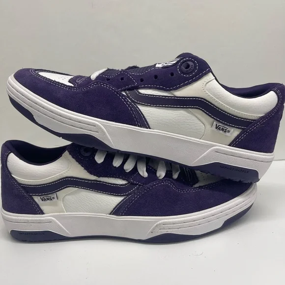 Vans Men's Purple and White Skate Rowan 2PurpleVN000D3SPRP Sneakers